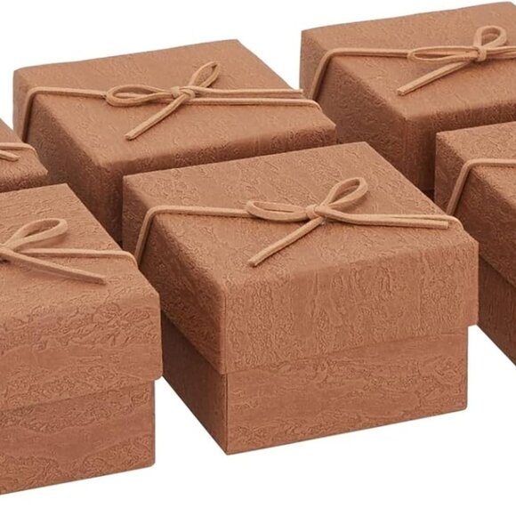 6 Pack Small Gift Boxes Velvet Pillow 3.5 x 3.5 in - Picture 7 of 9